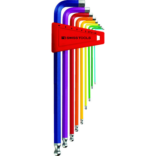 Long Hexagonal Wrench with Ball, Rainbow, Set