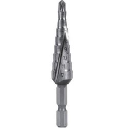 Spiral Step Drill 6.35 Hexagonal Shaft (Non-coated High-Speed Steel)