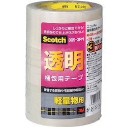 Scotch® Transparent Packing-Use Tape 309 Series (Light Item-Use) 3 Rolls 309DSN