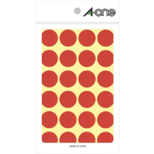 3M A-One Color Label Round Type, 20 mm, Red
