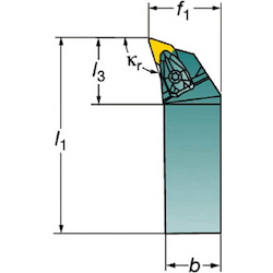 Outer-Diameter Turning - Shank Tool Bit For Negative Inserts, CoroTurn RC Double Clamp, DDHNR/L