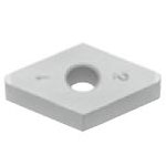 SUMIBORON Insert, 55° Diamond-Shape With Hole, Negative, 2NC-DNGA