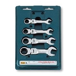 Swivel Neck Stubby Gear Wrench Set (4-Piece Set) 38140