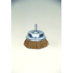 Steel Plated Wire Shaft Mounted Cup Brush (Yellow Strand) SC-61