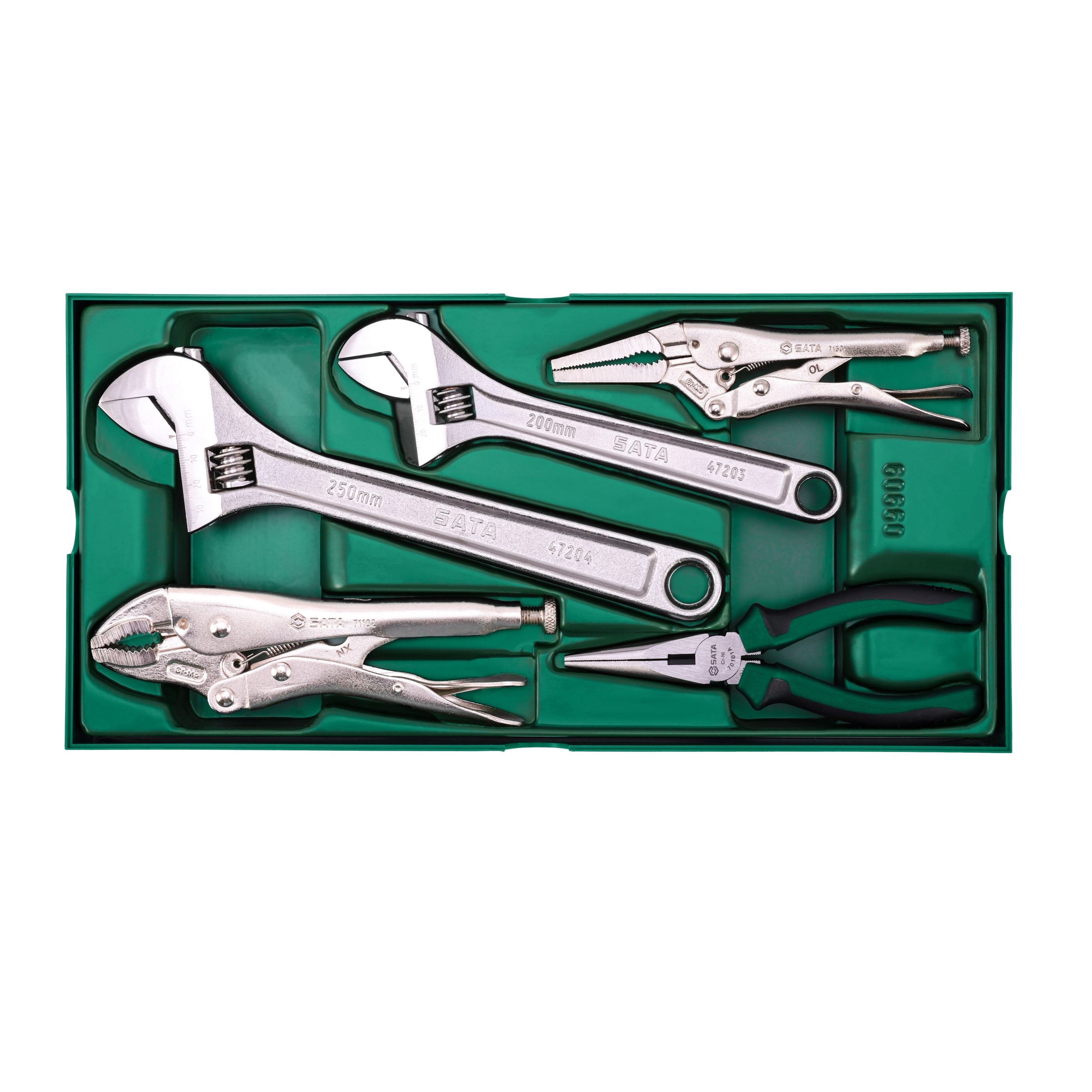 Sata Adjustable Wrench and Pliers Tray Set