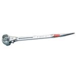 With Full-Polished Curved-Bolt-Hole Aligner, Double-Sided Ratchet Wrench, Short Type With Slide Hole