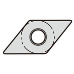 Turning Insert Diamond, with Hole, 55°, Negative, DXGU○○R/L-TS "for Finishing to Intermediate Cutting"