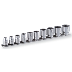 SUS Socket Set (Hexagonal with Holder), Inch Size, SHSB