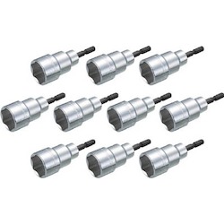 Electric screwdriver socket (rechargeable tool: 18 V compatible) 10 pieces TEF-8S-10