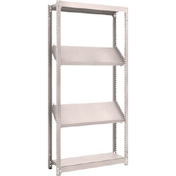 Light/Medium-Duty Boltless Shelving, M1.5 Type, Single Type (150 kg, Height 1,800 mm, 2 Inclined Out of 4 Tiers, With Front Support) M1.5-6634K2