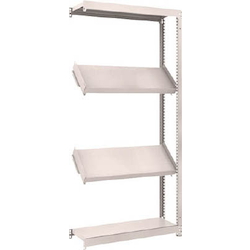 Light/Medium-Duty Boltless Shelving, M1.5 Type, Connection Type (150 kg, Height 1,800 mm, 2 Inclined Out of 4 Tiers, With Front Support) M1.5-6544K2B