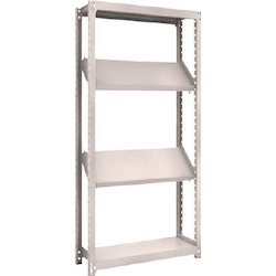 Light/Medium-Duty Boltless Shelving, M2 Type, Single Type (200 kg, Height 1,800 mm, 2 Inclined Out of 4 Tiers, With Front Support)