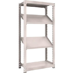 Medium Capacity Boltless Shelf Model M3 (300 kg Type, Height 1,800 mm, 4 Shelf Type of Which 2 Are Inclined Shelves, Front Strike Plates Provided) Single Unit Type