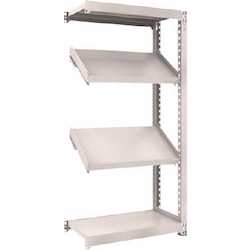 Medium Capacity Boltless Shelf Model M3 (300 kg Type, Height 1,800 mm, 4 Shelf Type of Which 2 Are Inclined Shelves, Front Strike Plates Provided) Linked Type