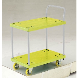 Anti-Static Resin Trolley, Grand Cart, One-Side Handle 2-Level Type