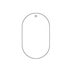 Valve Open/Close Signboard Plain White Board Oval Type Recycled Polypropylene T459-15