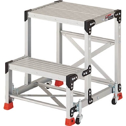Work Platform (Heavy Duty Type with Hand Rails and Spring Casters) with Spring Casters