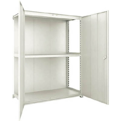 Small to Medium Capacity Boltless Shelf Model M3 (Panels and Doors Provided, 300 kg Type, Height 1,800 mm, 3 Shelf Type) Linked Unit Type (Height 1,800 mm, Rear Plates Provided) M3-6573-SD-B