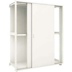 Light/Medium-Duty Boltless Shelving, M2 Type, Connection Type (Panel, With Sliding Door, 200 kg, Height 1,800 mm, 6 Tiers) M3-6473-SK-B