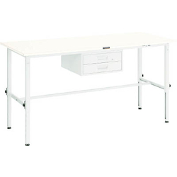 Lightweight Adjustable Height Work Bench with 2 Drawers Plastic Panel Tabletop Average Load (kg) 150