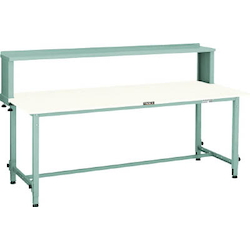 Lightweight Adjustable Height Work Bench with Upper Shelf Plastic Panel Tabletop Average Load (kg) 150 AEM-0960YURB