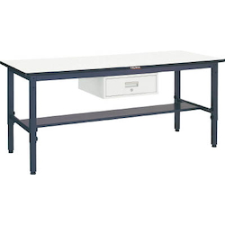 Lightweight Adjustable Height Work Bench with 1 Drawer Linoleum Tabletop Average Load (kg) 250