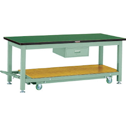 Movable Heavy Work Bench with 1 Drawer Linoleum Tabletop Average Load (kg) 3000