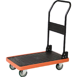 MKP Resin-Made Spillproof Cart, Type with Folding Handles and Urethane Casters