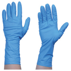 Nitrile Rubber Gloves, TRUSCO Disposable,TG Protect 0.19 Powder Free Blue S/M/L 50 Pairs