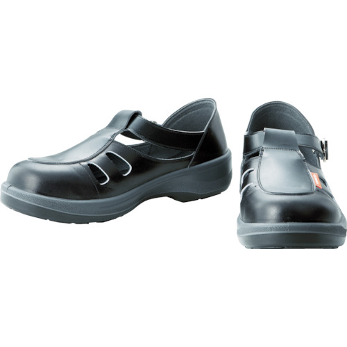 black work shoes with strap
