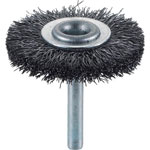 Wheel Brush with Shaft (for Motorized Use/Shaft Diameter 6 mm/Round Shaft Type) (Steel Wire) TB-6202