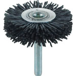 Wheel Brush with Shaft (for Motorized Use/Shaft Diameter 6 mm/Round Shaft Type) (with Abrasive Granules)