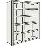 Small Capacity Bolted Shelf (Vertical Partitions Provided, 100 kg Type, Height 2,100 mm) 73V-39-NG