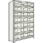 Small Capacity Bolted Shelf (Front Strike Plates Provided, 100 kg Type, Height 1,800 mm) 63V-56-NG