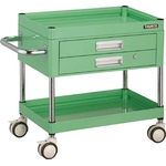 "Falcon Wagon" Filing Trolley (Urethane Double-Caster Specification / with 2 Drawers) FAW-963XD-YG