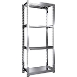 Stainless Steel Medium-Weight Shelf (300 kg Type, Height 2,100 mm, 4-Level Type)