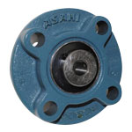 Round Flange Mount Unit with Spigot Joint and Set Screws, Cylindrical Hole Shape, UCFC