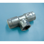 Single-Touch Fitting for Stainless Steel Pipes, EG Joint Water Faucet Tee EGWT (for JIS G 3448) EGWT-20X1/2