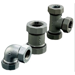 CKMA Tee Joint with Reducer Three way Nut MA-NRT-75X25-C