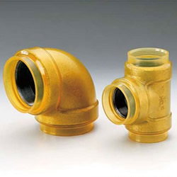 20 K Transparent Fittings with Insulation for HB Gold (HBG) Fire Extinguishing Pipes - Tee HBG-T-100