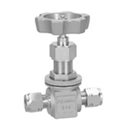 Gate Valve, Stainless Steel, 24.8 MPa, Outer Threaded Panel Mount Configuration, Super W Byte Disk, Stop Valve UD-91500HP-8