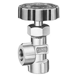 Made of Brass, 0.98 MPa Screw-In, Angled, Needle Stop Valve DH-31C-R