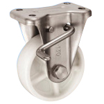 Stainless Steel Caster, Fixed (With Rotation Stopper), KABZ Type Size 130 mm UWBDKABZ-130
