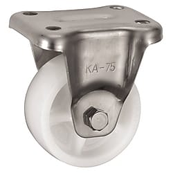 KA-Type Stainless Steel Fixed Caster 75‑mm Size (Metal Fitting Only, No Wheel)