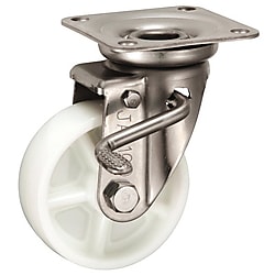 JAB-Type Stainless Steel Swivel Caster (With Double Stopper) 100‑mm Size (Metal Fitting Only, No Wheel)