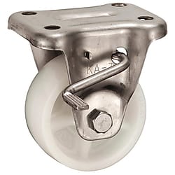 KABZ-Type Stainless Steel Fixed Caster (With Rotation Stopper) 75‑mm Size (Metal Fitting Only, No Wheel)