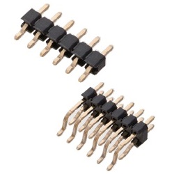 Nylon Pin Header PSL-40 Pin (Square Pin), 2.54 mm Pitch, SMT Right Angle (1 Row / 2 Rows)