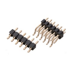 Nylon Pin Header / PSL-20 Pin (Square Pin), 2.00 mm Pitch, SMT Right Angle (1 Row / 2 Rows)