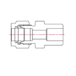 Double Ferrule Type Tube Fittings Male Pipe Welding Connector DCB