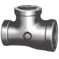 Threaded Pipe Fittings Made Up of Malleable Cast Iron with Connections and Tees with Reducing (with Only 1 Big Passage for water Flow)